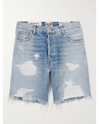 GALLERY DEPT. - Indiana Slim-Fit Straight-Leg Distressed Denim Shorts - Lyst