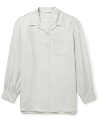 The Row - Kiton Camp-collar Silk Shirt - Lyst
