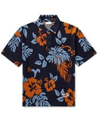 Maison Kitsuné - Oversized Logo-embroidered Cotton-blend Terry-jacquard Polo Shirt - Lyst