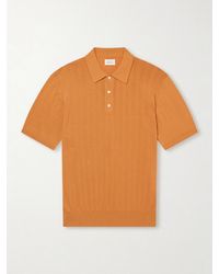 Hartford - Pointelle-Knit Cotton Polo Shirt - Lyst