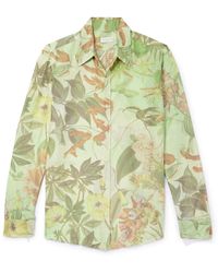 Dries Van Noten - Slim-fit Floral-print Silk-georgette Shirt - Lyst