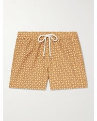 Frescobol Carioca - Rio gerade geschnittene mittellange Badeshorts aus recyceltem Material mit Print - Lyst