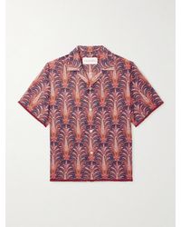 Valentino Garavani - Camp-Collar Paisley-Print Cotton-Voile Shirt - Lyst