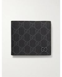 Gucci - GG Supreme aufklappbares Portemonnaie aus genarbtem Leder und beschichtetem Canvas mit Logomuster - Lyst
