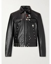 Enfants Riches Deprimes - Sid Cropped Studded Embellished Leather Jacket - Lyst