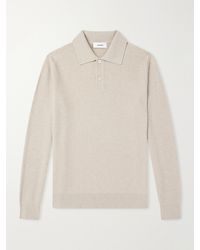 Lardini - Knitted Wool And Cashmere-Blend Polo Shirt - Lyst