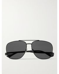 Saint Laurent - Aviator-style Metal Sunglasses - Lyst