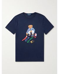 Polo Ralph Lauren - T-shirt slim-fit in jersey di cotone con logo - Lyst