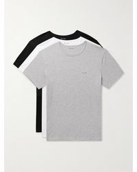 Paul Smith - Confezione da tre T-shirt slim-fit in jersey di cotone biologico con logo - Lyst