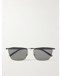 Saint Laurent - Joe Square-Frame Acetate And-Tone Sunglasses - Lyst