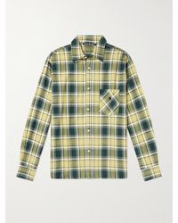 Acne Studios - Sandres Logo-Appliquéd Checked Cotton-Flannel Shirt - Lyst