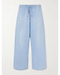 Loewe - Paula's Ibiza Wide-Leg Drawstring Jeans - Lyst