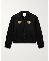 Visvim - Norad Embroidered Brushed-Silk Blouson Jacket - Lyst