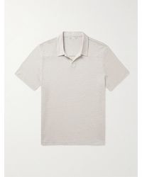 Onia - Shaun Linen-jersey Polo Shirt - Lyst