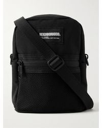 Neighborhood - Vertical Mini Logo-appliquéd Mesh-trimmed Cordura® Messenger Bag - Lyst