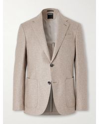 ZEGNA - Houndstooth Silk And Cashmere-blend Blazer - Lyst