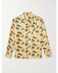 Bode - Camp-collar Printed Silk-satin Twill Shirt - Lyst