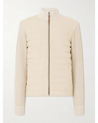 Polo Ralph Lauren - Logo-Appliquéd Quilted Linen Zip-Up Sweater - Lyst