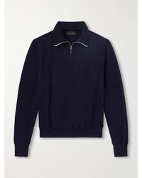 Les Tien - Yacht Heavyweight Cotton-Jersey Half-Zip Sweatshirt - Lyst