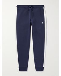 Polo Ralph Lauren - Wimbledon Tapered Mesh-Trimmed Cotton-Blend Track Pants - Lyst