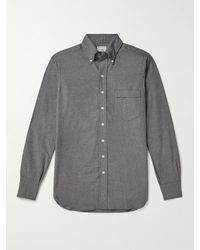 Kingsman - Drake's Button-down Collar Cotton-flannel Shirt - Lyst