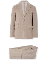 Massimo Alba 007 Sloop Slim-fit Cotton-corduroy Suit in Natural