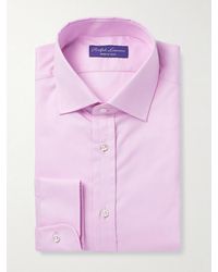 Ralph Lauren - Aston Cutaway-collar Cotton-twill Shirt - Lyst