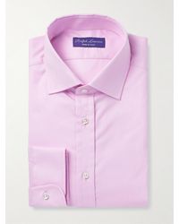 Ralph Lauren - Aston Cutaway-collar Cotton-twill Shirt - Lyst
