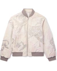 Dries Van Noten - Reversible Embroidered Floral-Print Cotton And Lamé Bomber Jacket - Lyst