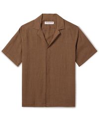 Orlebar Brown - Maitan Camp-collar Linen Shirt - Lyst