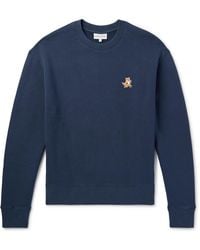 Maison Kitsuné - Speedy Fox Logo-appliquéd Cotton-jersey Sweatshirt - Lyst