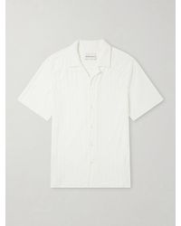 Frescobol Carioca - Roberto Terry Cotton And Linen-Blend Jacquard Shirt - Lyst