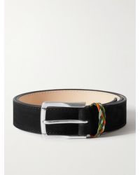 Paul Smith - Leather-trimmed Suede Belt - Lyst