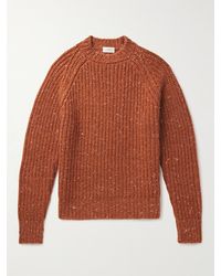 Altea - Slim-fit Ribbed Wool And Silk-blend Sweater - Lyst