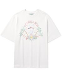 Casablanca - Crayon Tennis Club Logo-print Organic Cotton-jersey T-shirt - Lyst
