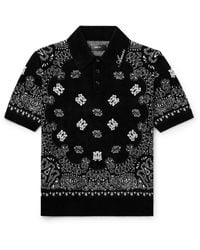 Amiri - Bandana Print Polo Shirt - Lyst