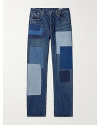 Orslow - 105 gerade geschnittene Jeans aus Selvedge Denim in Patchwork-Optik - Lyst