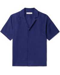 Orlebar Brown - Maitan Camp-collar Linen Shirt - Lyst