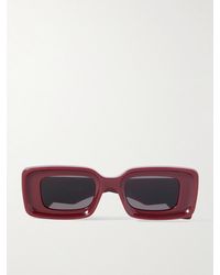 Loewe - Anagram Rectangular-Frame Acetate Sunglasses - Lyst