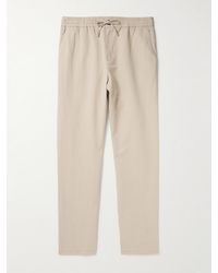 MR P. - James Straight-Leg Cotton And Linen-Blend Twill Drawstring Trousers - Lyst