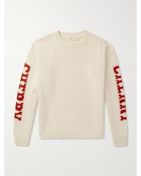 CHERRY LA - Logo-intarsia Cotton Sweater - Lyst
