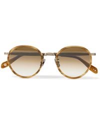 Garrett Leight - Wilson X Sun Round-Frame Acetate And-Tone Sunglasses - Lyst
