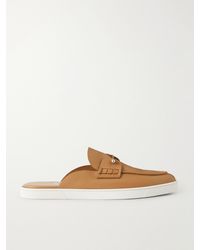 Christian Louboutin - Chanme Embellished Leather Mules - Lyst