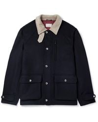 Brunello Cucinelli - Cotton-Blend Corduroy-Trimmed Wool Field Jacket - Lyst