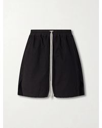 Rick Owens - Long Boxers Butt Zipp Straight-leg Cotton-canvas Shorts - Lyst
