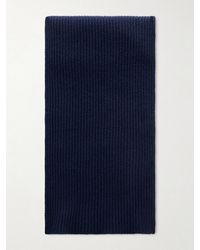 John Smedley - Stark Ribbed Recycled-Cashmere And Merino Wool-Blend Scarf - Lyst