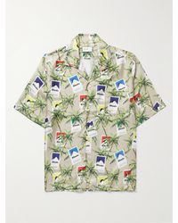 Rhude - Camp-Collar Printed Silk-Twill Shirt - Lyst