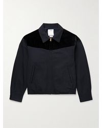 Visvim - Mayfield Velour-trimmed Wool And Linen-blend Bomber Jacket - Lyst