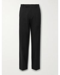 The Row - Elijah Straight-Leg Wool-Twill Trousers - Lyst