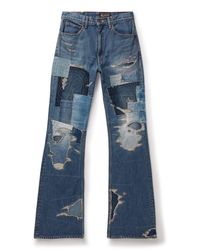 Kapital - Crazy Dixie Flared Distressed Patchwork Jeans - Lyst